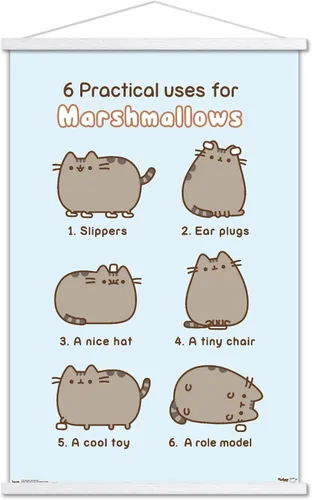 Vista 19 de Trends International Pusheen - Póster de pared de malvavisco, 14.725 x 22.375 pulgadas, versión enmarcada de madera de granero Versión enmarcada