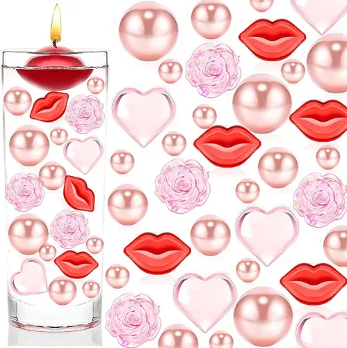 Vista 8 de 116 cuentas de San Valentín para decoración de bodas, bodas, mesas dispersas