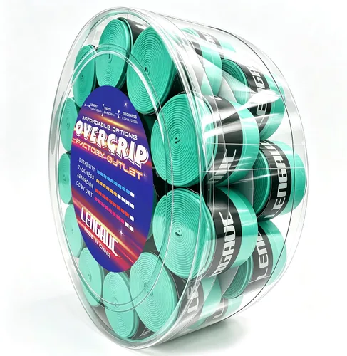 Vista 8 de Tacky Overgrips, para tenis, bádminton, pickleball/remo, paquete de 30/60 unidades, agarre antideslizante y absorbente, colorido, cinta de agarre