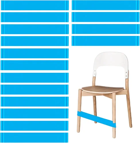 Vista 12 de Bandas de silla para niños con pies inquietos, paquete de 8, negro, material PTE, sensor de TDAH, aula y hogar