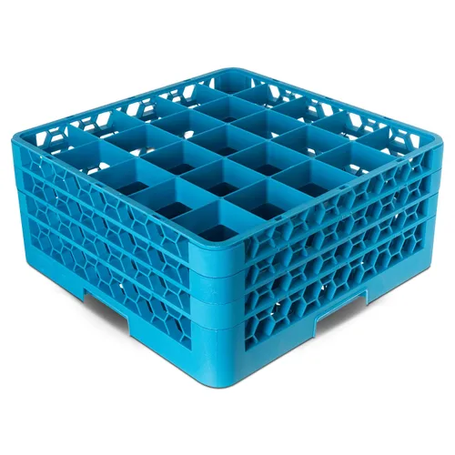 Vista 14 de Carlisle FoodService Products Opticlean - Estante de vidrio con 25 compartimentos con 1 extensor, azul, 5.56 pulgadas