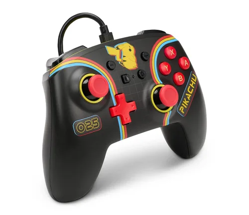 Vista 2 de PowerA Enhanced Wired Controller for Nintendo Switch - Pokémon Pikachu Arcade