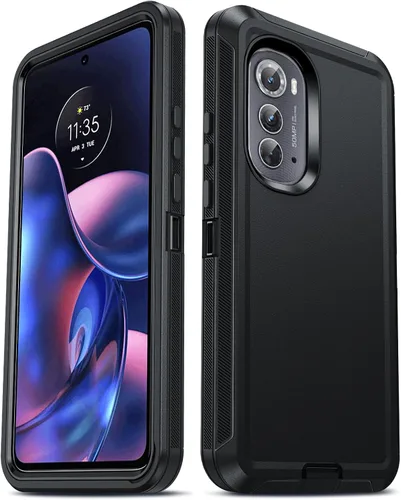 Vista 16 de LeYi Funda para Motorola Edge-2022: 【No es compatible con Edge Plus】 Funda resistente 3 en 1, funda resistente 3 en 1, grado militar, a prueba