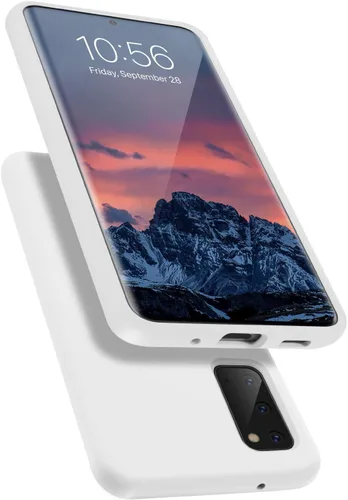 Vista 8 de Funda diseñada para Galaxy S20 de 6.2 pulgadas, goma de gel de silicona líquida a prueba de golpes, cojín de forro de tela de microfibra suave