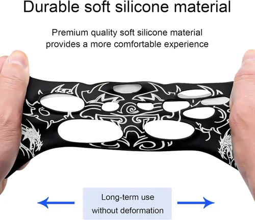 Vista 6 de BRHE - Funda protectora de silicona antideslizante para control Xbox-One juego de accesorios para Microsoft Xbox 1 Gamepad Joystick con 2 tapas