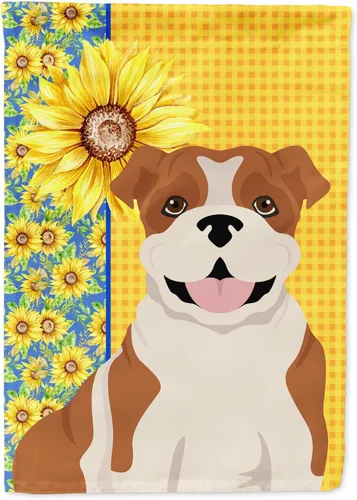 Vista 314 de Caroline's Treasures WDK5313GF Bandera de jardín con diseño de girasoles de verano, color negro y tostado, Airedale Terrier para buzón, bandera