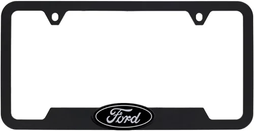 Vista 12 de Ford Logo 3D en negro de plástico ABS, soporte para matrícula con 2 agujeros (Negro/A)