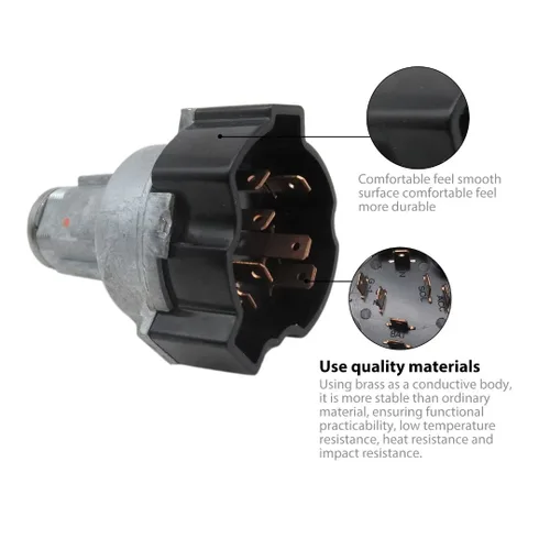 Vista 4 de GRABOTE Interruptor de arranque de cilindro de encendido en salpicadero con llaves para Chevrolet C10/C20/C30 Suburban 1116683 1125 LS411 1967-1972
