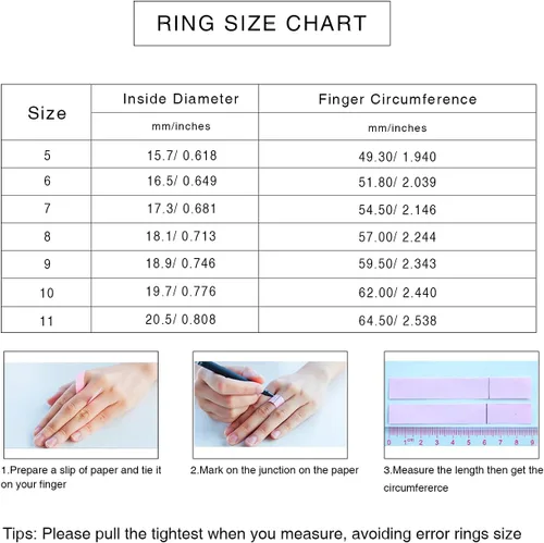 Vista 6 de CIUNOFOR Anillo de cruz de 0.539 in para mujer, anillo de compromiso chapado en oro rosa, plata, oro, grabado personalizado