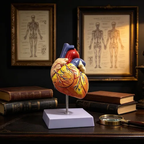 Vista 3 de XINDAM Modelo anatómico de corazón humano ampliado 2X, modelo anatómicamente preciso de corazón, anatomía de esqueleto humano para ciencias, aula