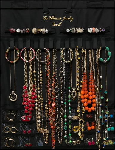 Vista 9 de Donna Walsh - Organizador de almacenamiento para colgar joyas The Ultimate Jewelry Scroll Personalizable