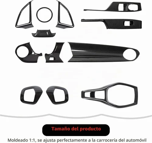 Vista 4 de RT-TCZ Kit de moldura interior de fibra de carbono cubierta accesorios de decoración de consola central para Chevrolet Camaro 2017 2018 2019 2020