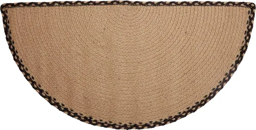 Vista 4 de VHC Brands Sawyer Mill - Alfombra de medio círculo de yute de arado de carbón (16.5 x 33 pulgadas)