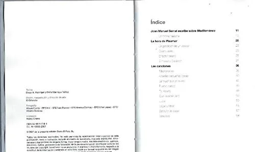 Vista 3 de Serrat Palabras Hechas Canciones Mediterráneo Volumen 1 Colección el País - Libro Disco