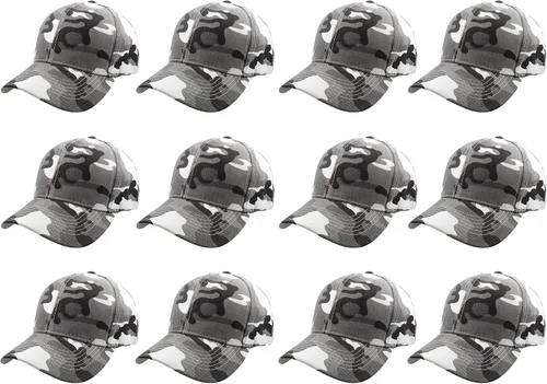 Vista 98 de Gorras de béisbol con correa trasera ajustable, lisas, negras, 12