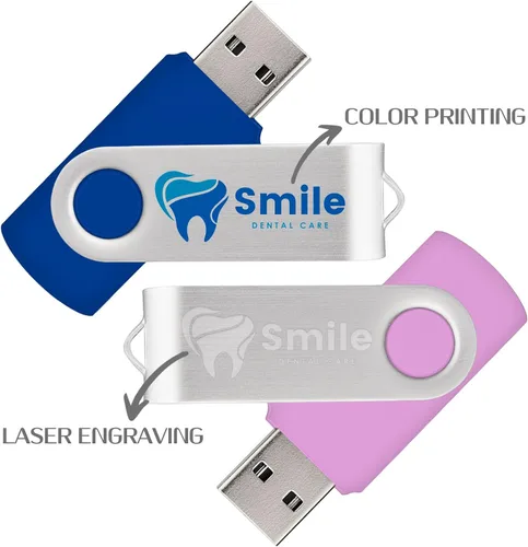 Vista 4 de Unidad flash USB personalizada de 128 MB, paquete de 50 unidades USB personalizadas, unidad USB personalizable, logotipo impreso, regalos