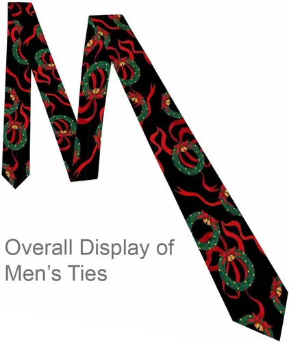 Vista 3 de Yakuna Black Dots - Corbatas para hombre, retro, clásicas, círculos, geometría, para hombres, adolescentes, negocios, trabajo, casual, boda, fiesta