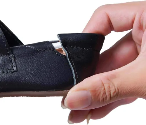 Vista 5 de Zapatos de bebé de cuero genuino para niñas y niños pequeños Mary Jane Zapatos de caminar Prewalker princesa vestido de boda zapatos zapatos