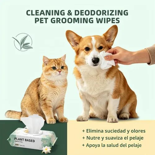 Vista 3 de IMMHABI Toallitas para mascotas para perros y gatos - Limpieza de patas
