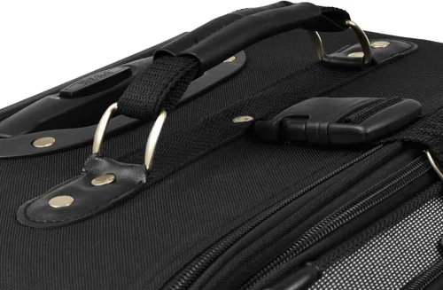 Vista 7 de U.S. Traveler New Yorker - Equipaje ligero expandible con ruedas, color negro, juego de 3 piezas