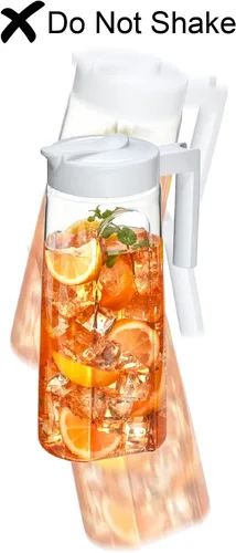 Vista 7 de Amazing Abby - Slim Mini - Jarra Tritan (48 oz), jarra de agua de plástico irrompible con tapa, sin BPA, resistente al calor, apta