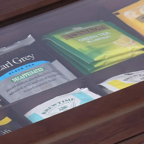 Vista 5 de Caja de té (8 compartimentos) nogal oscuro + caja de té (8 compartimentos) palisandro