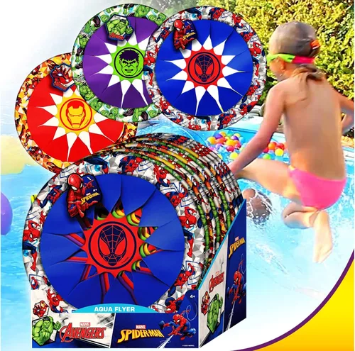 Vista 5 de JA-RU Marvel Avengers Iron Man - Disco volador suave de juguete (1 unidad) – Discos voladores de 12 pulgadas para niños Juguetes de recreo al aire