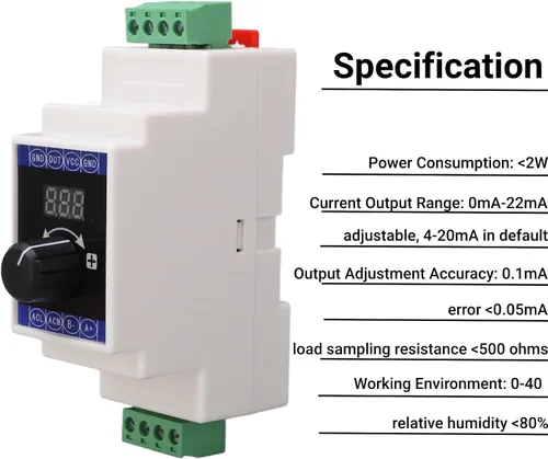 Vista 4 de Generador de señal 4-20mA con simulador de bucle de corriente de pantalla digital para calibración PLC y pruebas de dispositivos