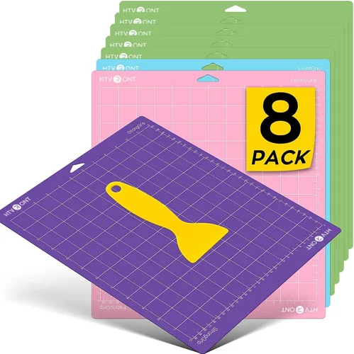 Vista 8 de HTVRONT Tapete de corte de agarre ligero, paquete de 3 alfombrillas de corte de 12 x 12 pulgadas, compatibles con Cricut Maker 4/Maker