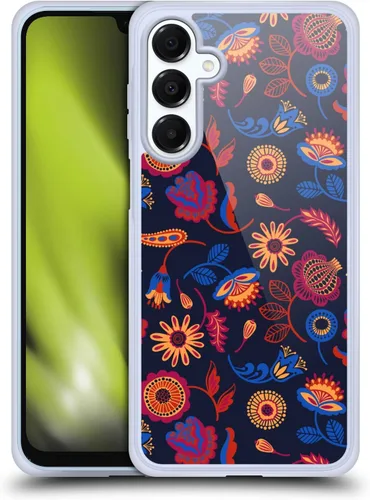 Vista 21 de Head Case Designs Officially Licensed Haroulita Blue Red Ethnic Pattern Gel Case [Military Grade Protection] Compatible with Samsung Galaxy A16 5G