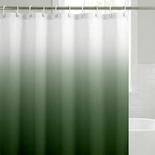 Vista 21 de Americanflat 71x74 Cortina de Ducha Sólida Negra - Cortina de Ducha Larga Resistente al Agua con Ojales de Metal Duraderos y 12 Ganchos - 100%