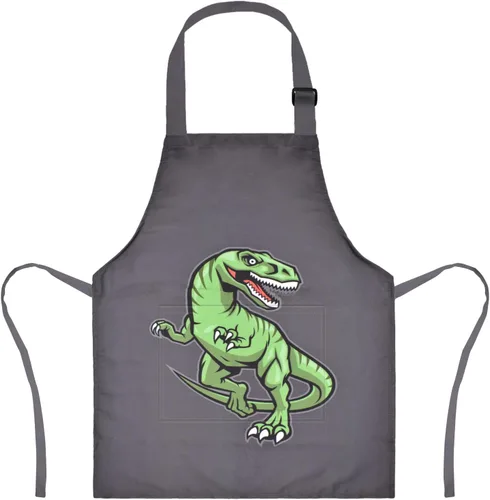 Vista 11 de Delantal de Dinosaurio para Niños Varones con Bolsillo, Delantales de Unicornio para Niñas para Cocinar, Pintar, Delantal de Cocina para Niños de 3