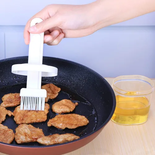 Vista 7 de 2 unids cepillo para untar con recipiente resistente al calor salsa aceite cepillo para barbacoa parrilla hornear y pasteles color aleatorio
