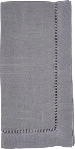Vista 147 de SARO LIFESTYLE Servilleta de cóctel con borde cosido (juego de 12), negro, 6"x6
