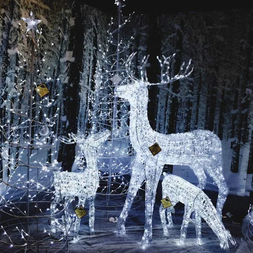 Vista 6 de Tira de luces de Navidad, 33 pies, 100 luces LED blancas para árbol de Navidad, tira de luces conectables para interiores, cable transparente, 8