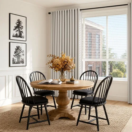 Vista 7 de Cortinas de 100 pulgadas extra anchas 100% opacas marfil con ojales, lino Natural