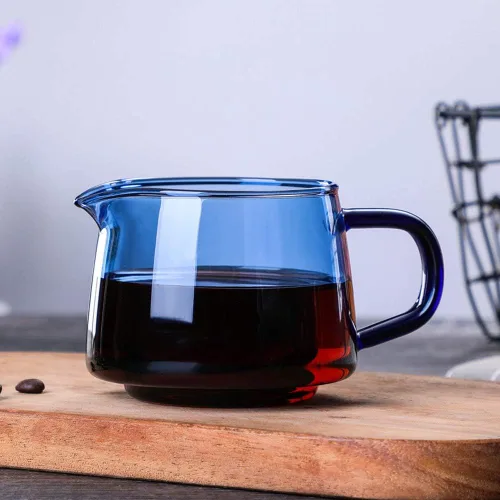 Vista 3 de Tazas de vidrio para servir café con mango de boquilla, crema de leche, mezcla de cereales, avena apta para microondas, accesorios de cocina, tazas