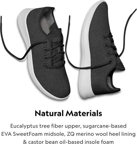 Vista 3 de Zapatos deportivos para mujer Tree Runners, lavables a máquina, hechos con materiales naturales