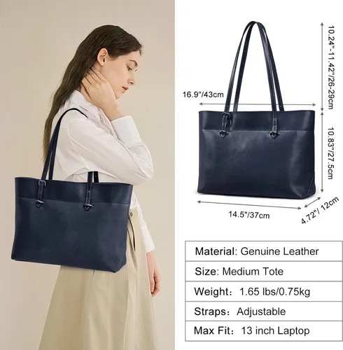 Vista 5 de Bolso de hombro para mujer S-ZONE, de estilo clásico y cuero, versión mejorada.