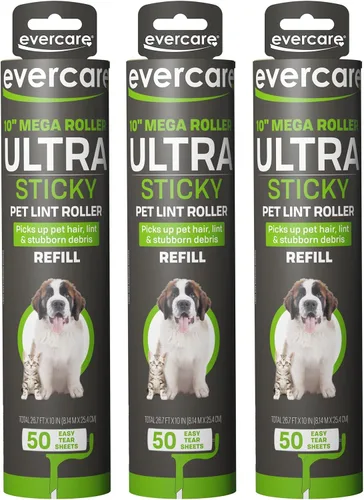 Vista 8 de Evercare Recambio de Rodillo Quitapelusas Mega Multiusos para Pelo de Mascotas de 10", 50 Hojas – Rodillo Adhesivo para Pelo de Mascotas, Removedor