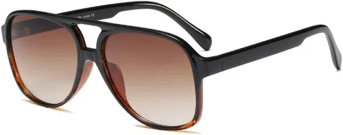 Vista 25 de Freckles Mark Lentes de sol clásicos estilo retro de los años 70 para mujeres y hombres, montura estilo aviador, cuadrada, grande y de moda