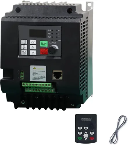 Vista 8 de Unidad de frecuencia variable VFD, 220V/0.75KW/1.5KW/2.2KW/4KW/5.5KW/7.5KW VFD Convertidor de frecuencia con freno para motor de husillo Regulación