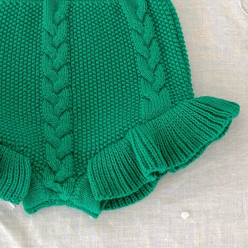 Vista 3 de Ashmyova Pantalones cortos de punto con volantes para bebés y niñas