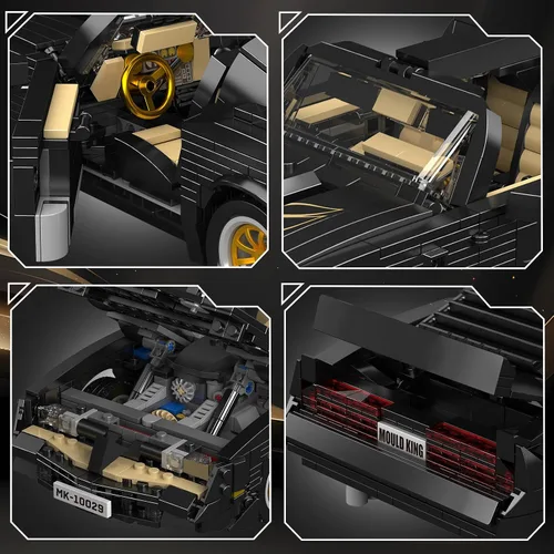 Vista 3 de Mould King 10029 Juguetes de Modelo de Coche MOC Bloques de Construcción de Coches Deportivos Coleccionables, Kits de Construcción de Coches