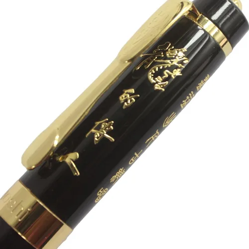Vista 6 de Gullor 818 Fountian Pen con clip dorado - Negro