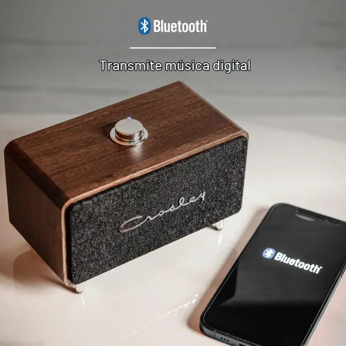 Vista 4 de Crosley CR3049A-WA Stanza Altavoz Bluetooth portátil, nogal