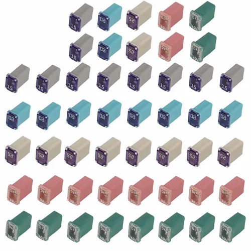 Vista 5 de 10 fusibles de micro cartucho de 20 amperios para automóvil, fusible micro hembra, fusibles tipo Mcase FMM de soplado lento, fusibles de bajo perfil