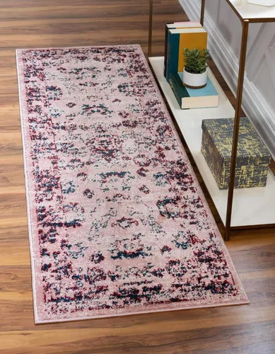 Vista 12 de Unique Loom Sumter Collection Edmunds - Alfombra de área (2 pies x 6 pies, gris/marfil)