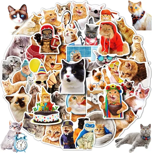 Vista 41 de Calcomanías de animales lindos para niños, 100 piezas de calcomanías de animales de zoológico para botella de agua, calcomanías de granja