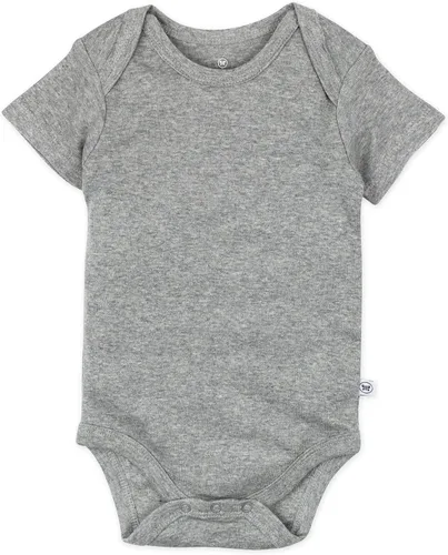 Vista 4 de HonestBaby Body unisex de algodón orgánico de manga corta para bebé, paquete múltiple